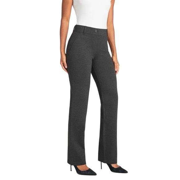 Betabrand Pants - Betabrand Classic Straight Leg Dress Yoga Pant Womens Charcoal Medium Petite